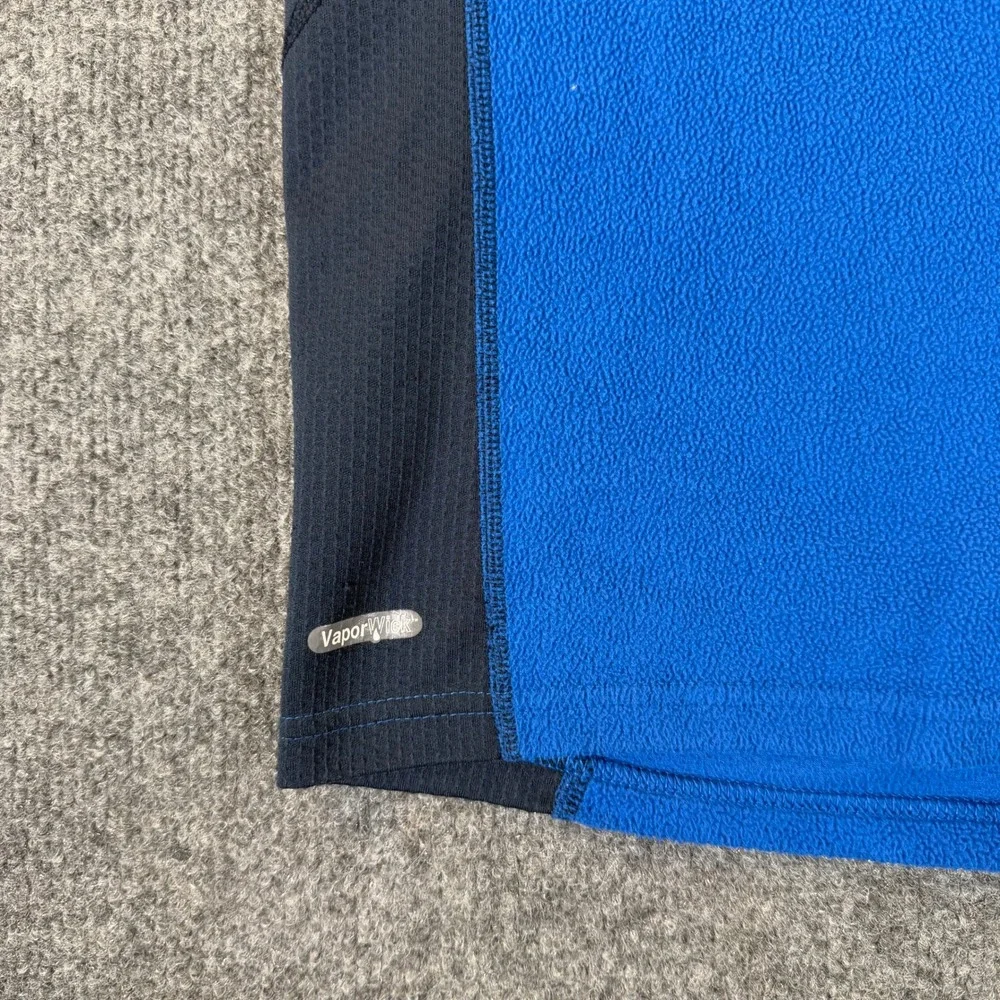 The North Face Mens Blue Quarter Zip Fleece Pullover Thumbholes Small HN #3749
